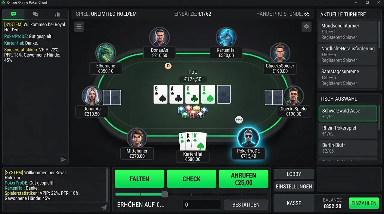 Tischspiele & Video Poker im Flagman